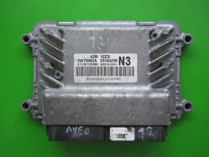 Defecte Ecu Chevrolet Aveo 1.2 25184299 5WY5992A N3 42R