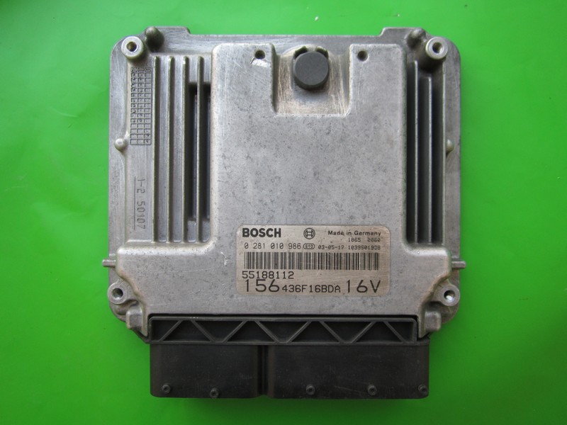 ECU Alfa Romeo 156 1.9JTD 55188112 0281010986 EDC16C8 }