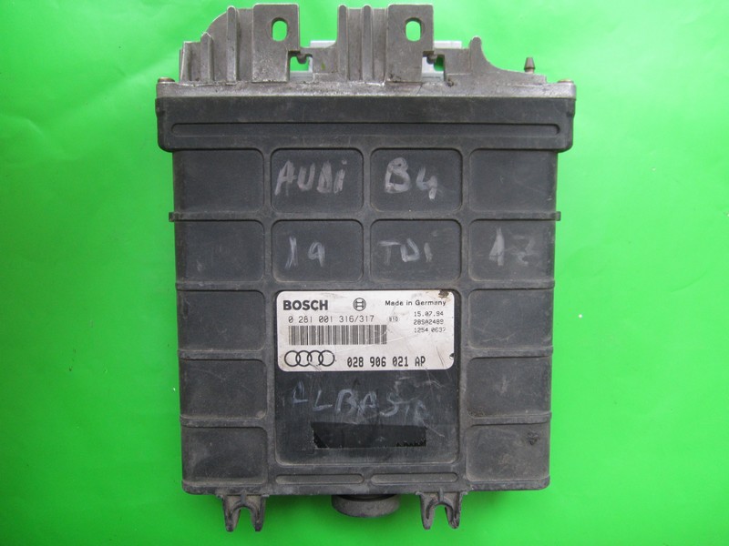 ECU Audi 80 1.9TDI 028906021AP 0281001316 MSA12