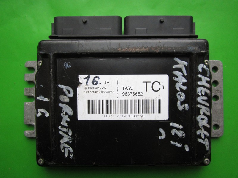 ECU Chevrolet Kalos 1.2 96376652 S010016040A9 1AYJ KEMSCO 4R