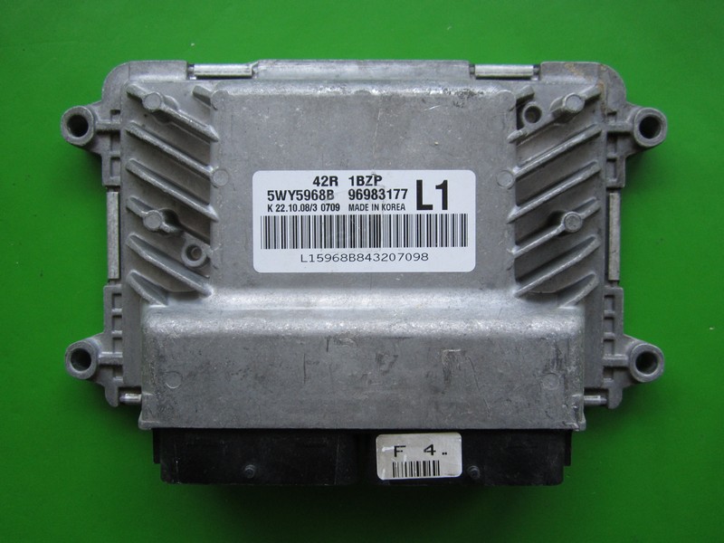 ECU Chevrolet Aveo 1.2 96983177 5WY5968B L1 42R