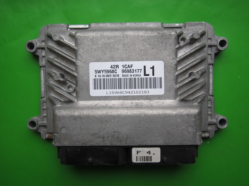 ECU Chevrolet Aveo 1.2 96983177 5WY5968C L1 42R