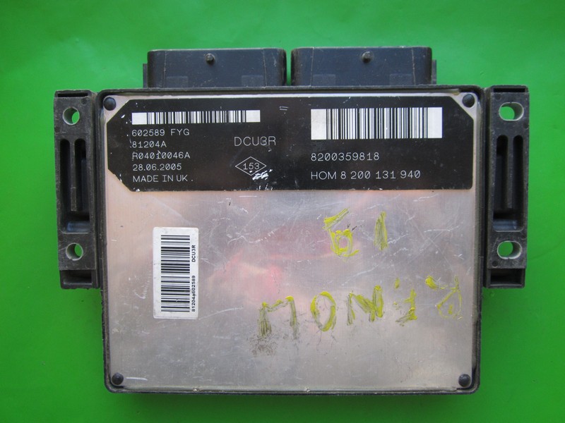 ECU Dacia 1304 1.9D 8200359818 8200131940 DCU3R