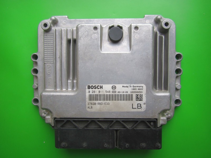 ECU Honda Accord 2.2CDTI 37820-RBD-E33 0281011548 EDC16C7