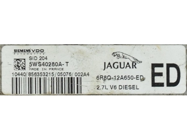 ECU Jaguar S-Type 2.7L 6R8Q-12A650-ED SID204 {