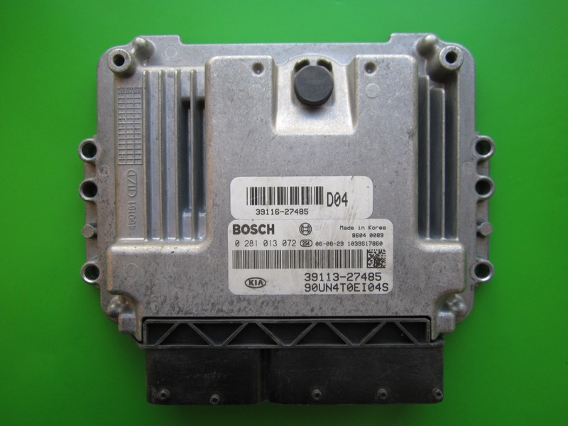 ECU Kia Carens 2.0CRDI 39113-27485 0281013072 EDC16C39 }