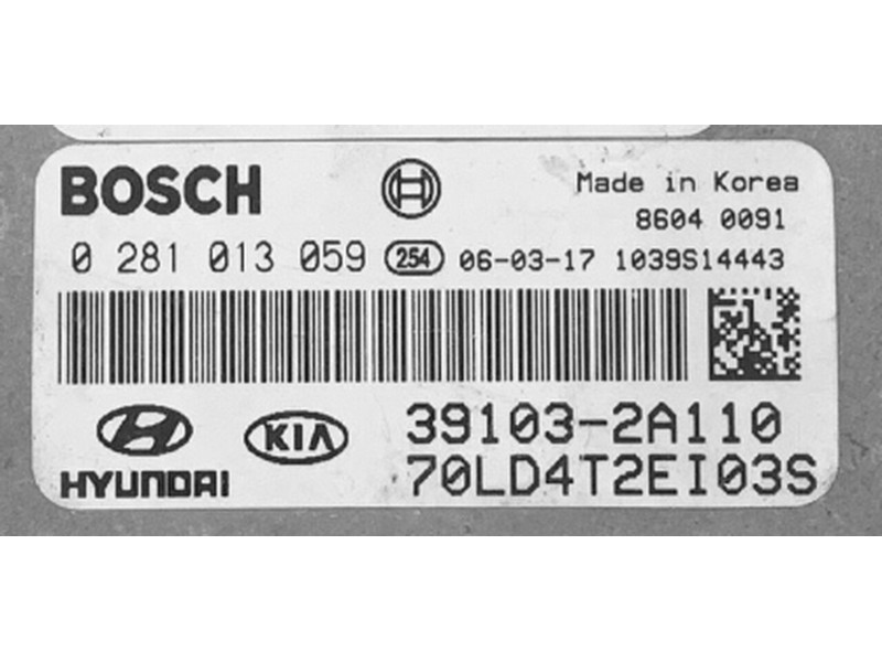 ECU Kia Cerato 1.6CRDI 39103-2A110 0281013059 EDC16C39 {