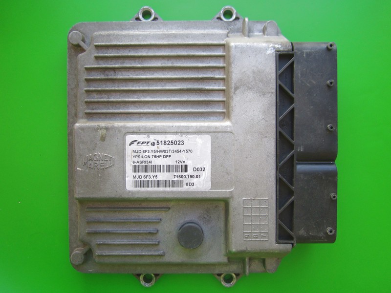 ECU Lancia Y 1.3JTD 51825023 6F3.Y5 HW03T {