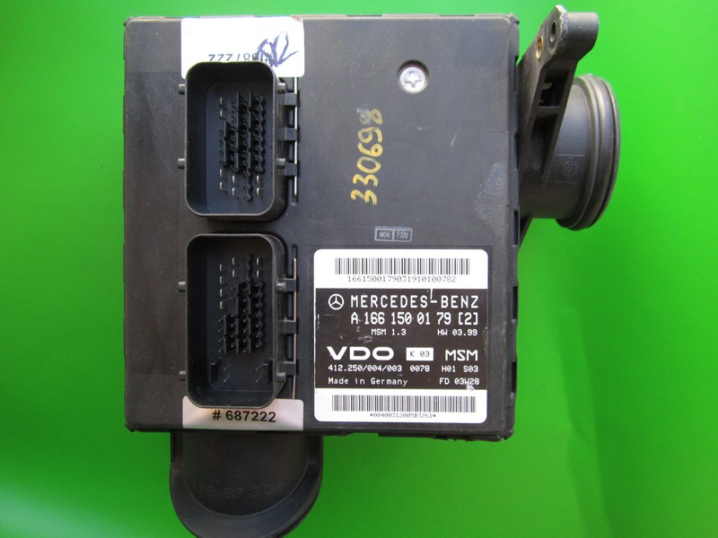 ECU Mercedes A 1.4 A1661500179 MSM1.3 W168