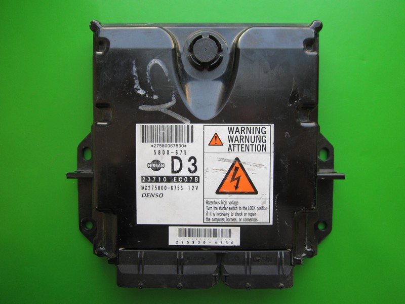 ECU Nissan Navara 2.5DCI 23710 EC07B MB275800-6753 174CP }