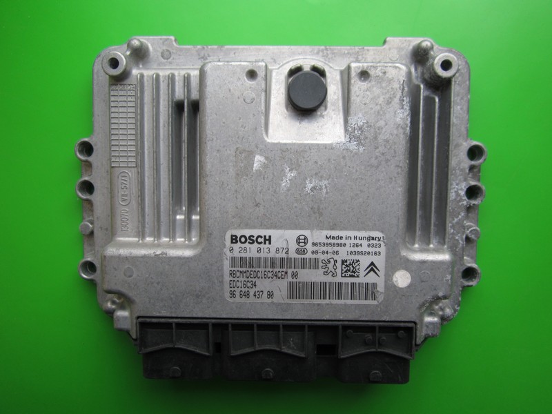 ECU Peugeot 308 1.6HDI 9664843780 0281013872 EDC16C34 9HT }