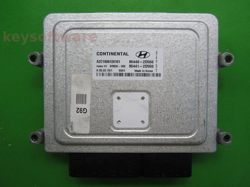 ECU Hyundai I40 95440-2D550 A2C1936120101 SIM2K-305 TCU