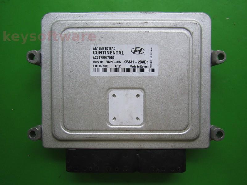 ECU Hyundai Ioniq 95441-2BAD1 A2C1799570101 SIM2K-305 TCU