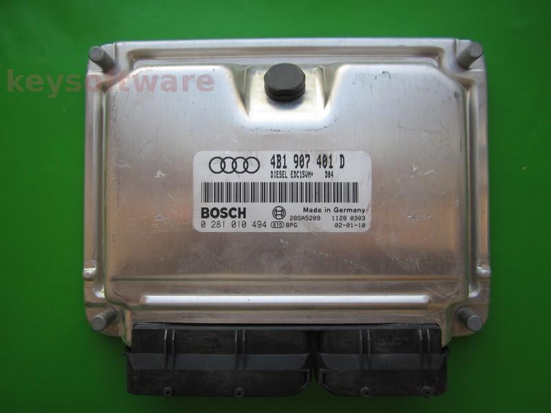 Defecte Ecu Audi A6 2.5TDI 4B1907401D 0281010494 EDC15VM+ AYM