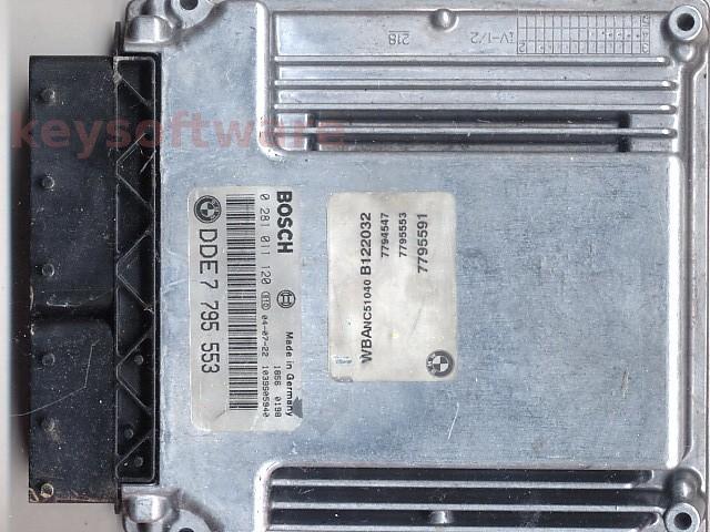 Defecte Ecu Bmw 525D DDE7795553 0281011120 EDC16C1 E60