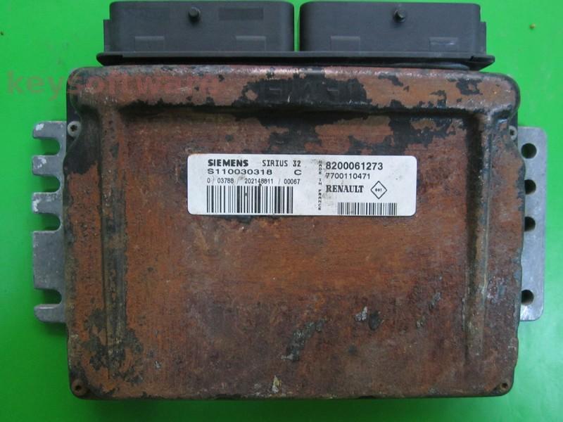 Defecte Ecu Renault Megane 1.4 8200061273 S110030318C SIRIUS 32
