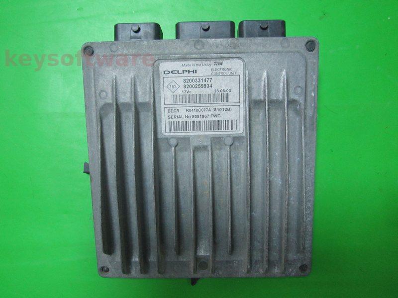 Defecte ECU Renault Clio 1.5DCI 8200259934 81012B DDCR