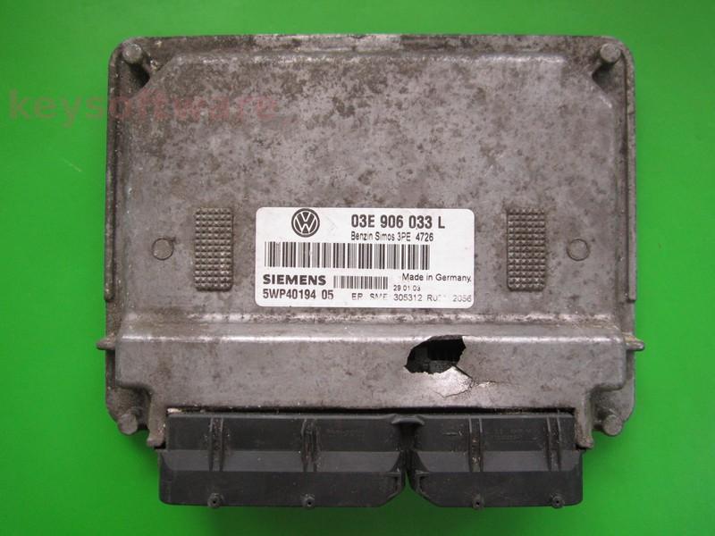 Defecte Ecu VW Polo 1.2 03E906033L 5WP40194 SIMOS 3PE AZQ