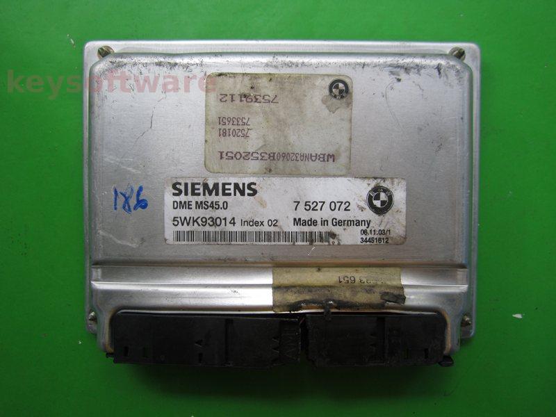 Defecte Ecu Bmw 520 7527072 5WK93014 MS45.0 E60