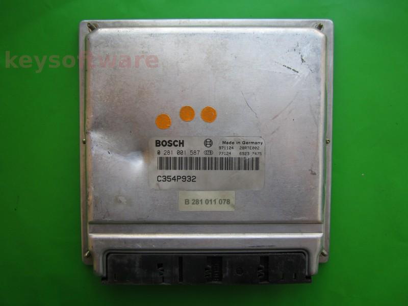 ECU Alfa Romeo 156 1.9JTD C354P932 0281001587 EDC15C