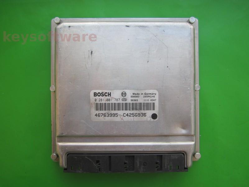 ECU Alfa Romeo 166 2.4JTD 46763995 0281001787 EDC15C }