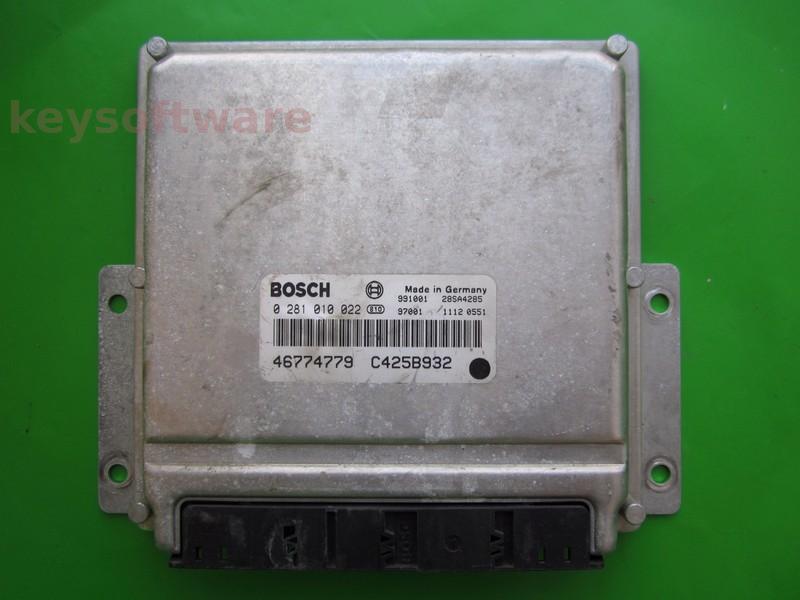ECU Alfa Romeo 156 2.4JTD 46774779 0281010022 EDC15C