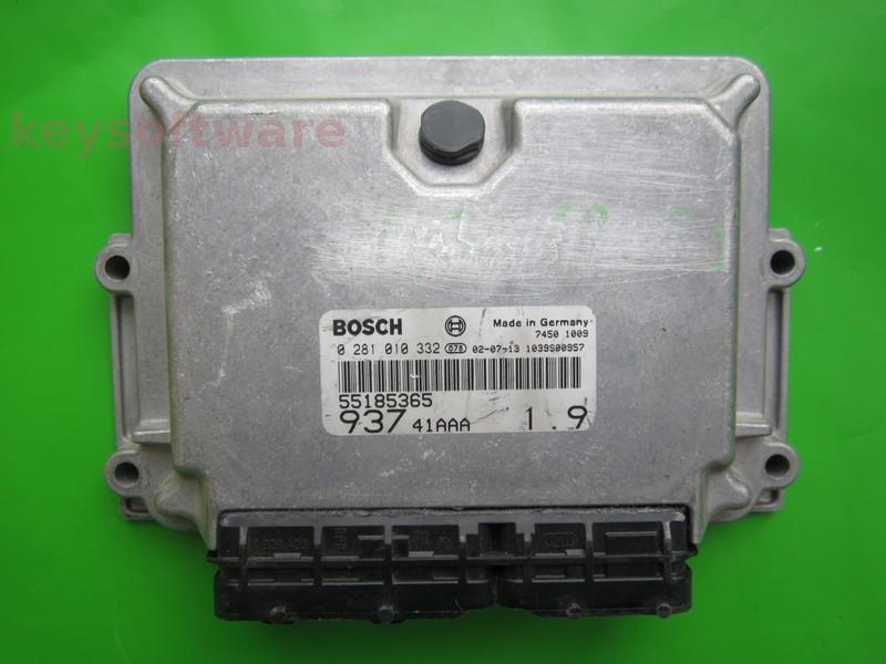 ECU Alfa Romeo 147 1.9JTD 55185365 0281010332 EDC15C7