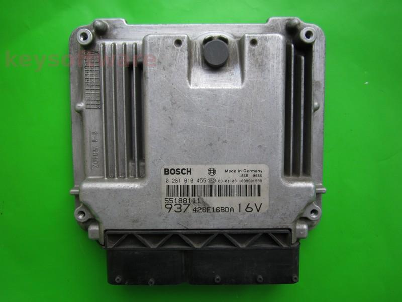 ECU Alfa Romeo 147 1.9JTD 55188111 0281010455 EDC16C8 }
