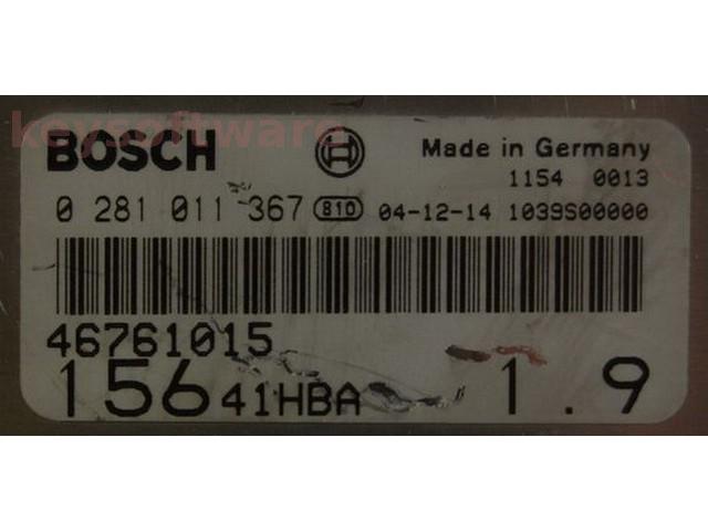 ECU Alfa Romeo 156 1.9JTD 46761015 0281011367 EDC15C7 {