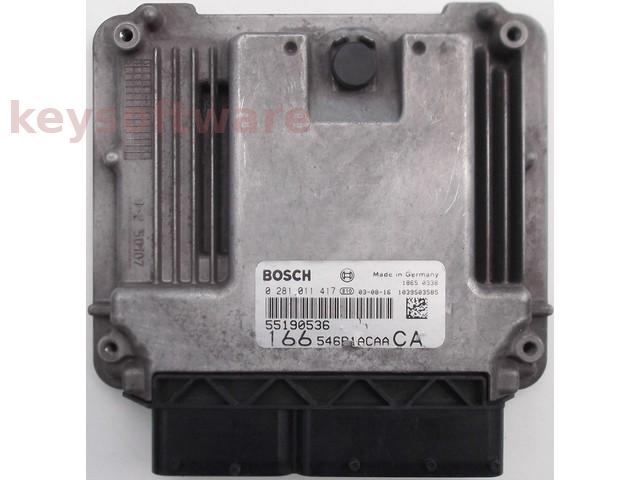 ECU Alfa Romeo 166 2.4JTD 55190536 0281011417 EDC16C8 {