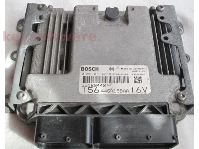 ECU Alfa Romeo 156 1.9JTD 55189442 0281011427 EDC16C8 {