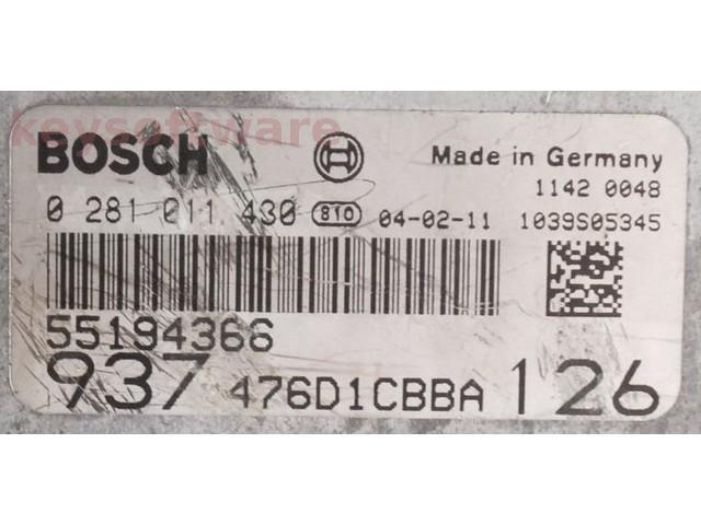 ECU Alfa Romeo 147 1.9JTD 55194366 0281011430 EDC16C8 {