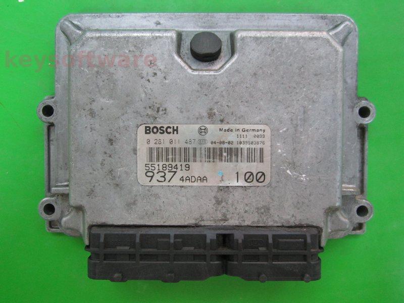 ECU Alfa Romeo 147 1.9JTD 55189419 0281011487 EDC15C7