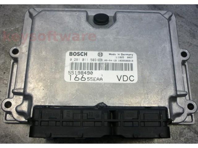 ECU Alfa Romeo 166 2.4JTD 55198490 0281011503 EDC15C7 { +