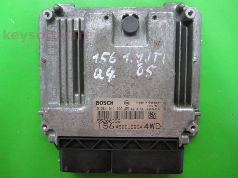 ECU Alfa Romeo 156 1.9JTD 55200396 0281011507 EDC16C8