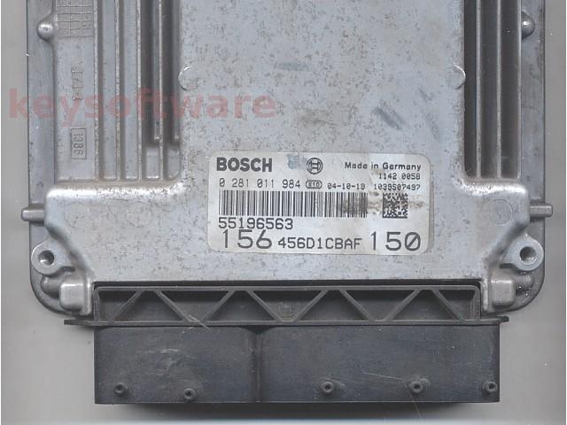 ECU Alfa Romeo 156 1.9JTD 55196563 0281011984 EDC16C8 {+