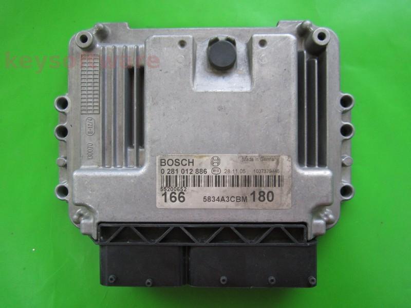 ECU Alfa Romeo 166 2.4JTD 55200652 0281012886 EDC16C39