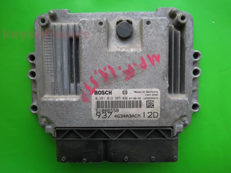 ECU Alfa Romeo 147 1.9JTD 51806558 0281012965 EDC16C39