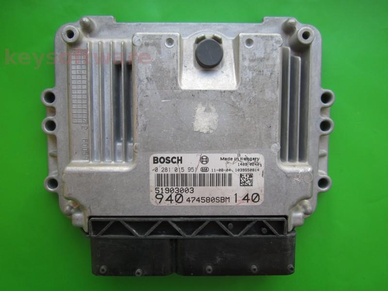 ECU Alfa Romeo Giulietta 2.0JTD 51903003 0281015951 EDC16C39