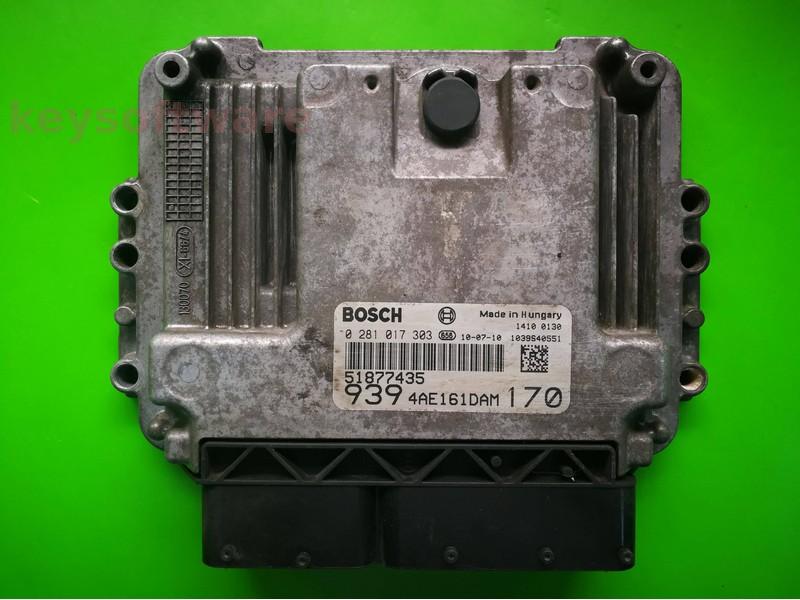 ECU Alfa Romeo 159 2.0JTD 51877435 0281017303 EDC16C39