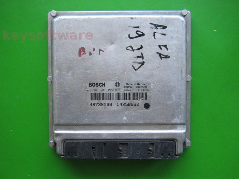 ECU Alfa Romeo 156 2.4JTD 46739033 0281010022 EDC15C