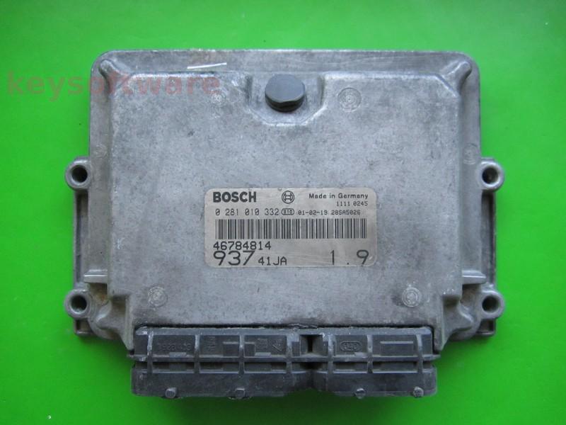 ECU Alfa Romeo 147 1.9JTD 46784814 0281010332 EDC15C7
