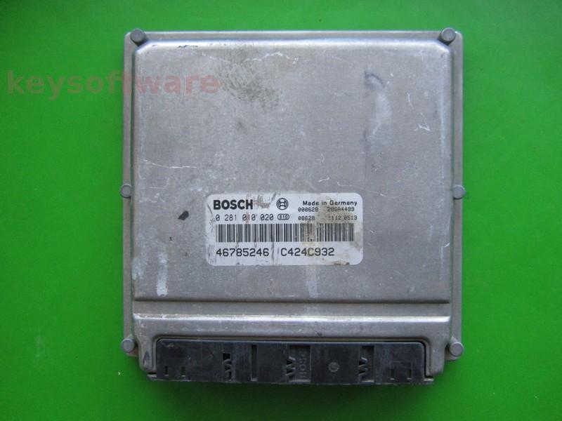 ECU Alfa Romeo 156 1.9JTD 46785246 0281010020 EDC15C