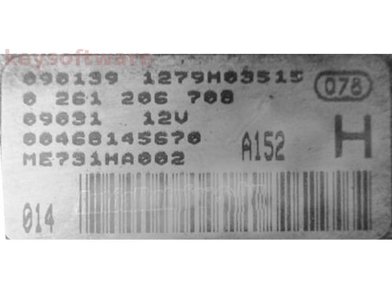 ECU Alfa Romeo 147 2.0 46814567 0261206708 ME7.3.1 {