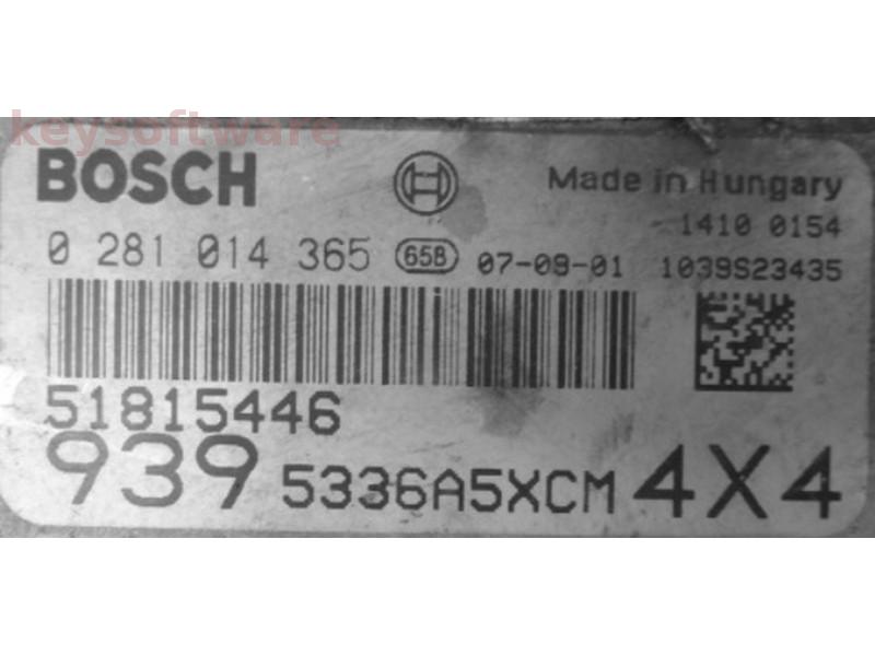 ECU Alfa Romeo 159 2.4JTD 51815446 0281014365 EDC16C39 {