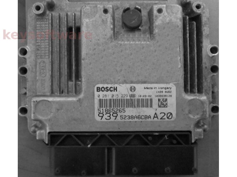 ECU Alfa Romeo 159 2.4JTD 51865265 0281015229 EDC16C39 {