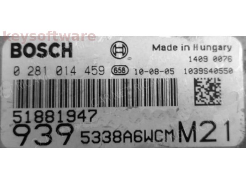 ECU Alfa Romeo 159 2.4JTD 51881947 0281014459 EDC16C39 {