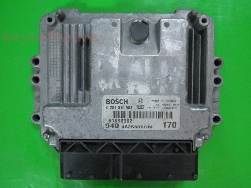 ECU Alfa Romeo Giulietta 2.0JTD 51896962 0281015984 EDC16C39
