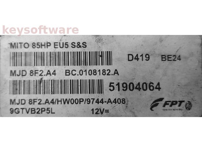 ECU Alfa Romeo Mito 1.3JTD 51904064 8F2.A4