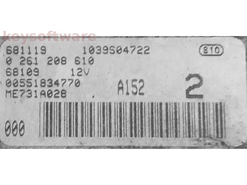 ECU Alfa Romeo 147 2.0 55183477 0261208610 ME7.3.1 {